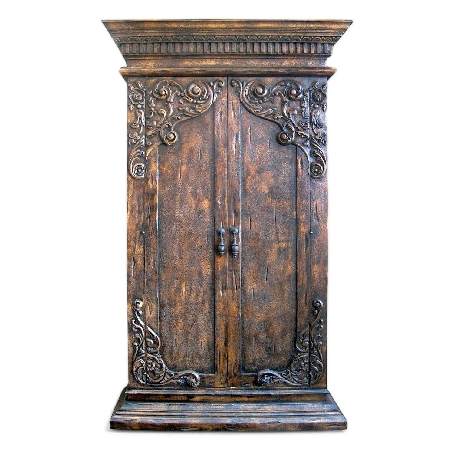 Camana Grande Carved Wood Armoire