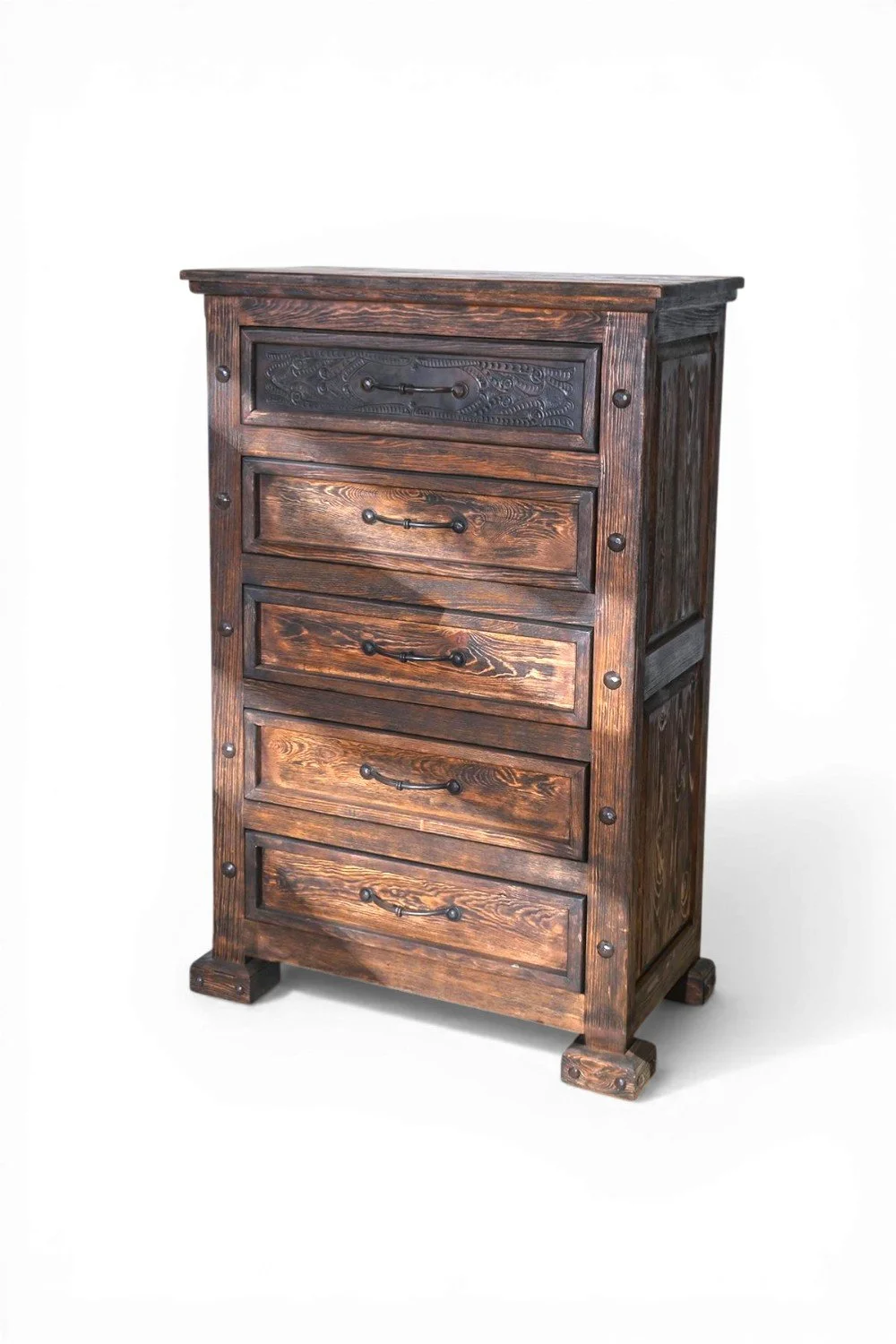 Tucson Tooled Leather Chest