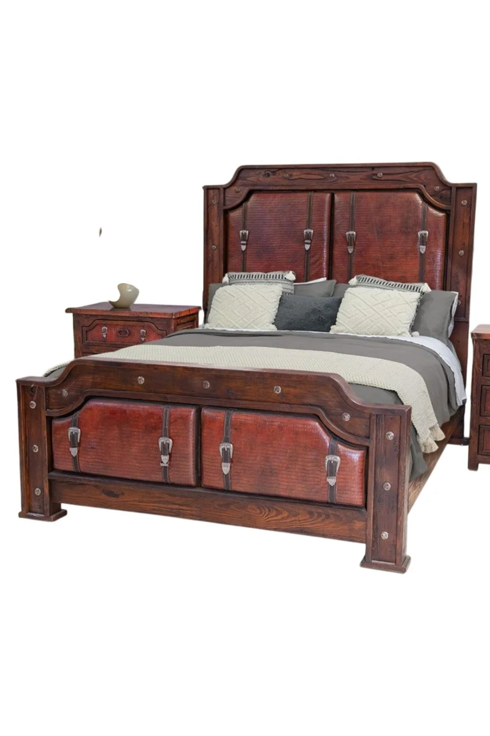 Todos Santos Croc Print Leather Bed