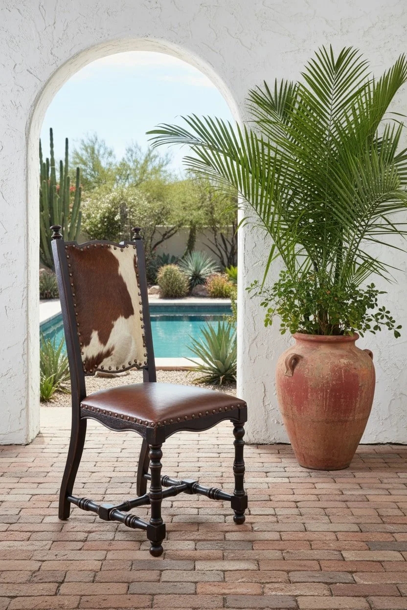 Santa Elena Leather & Cowhide Dining Chair
