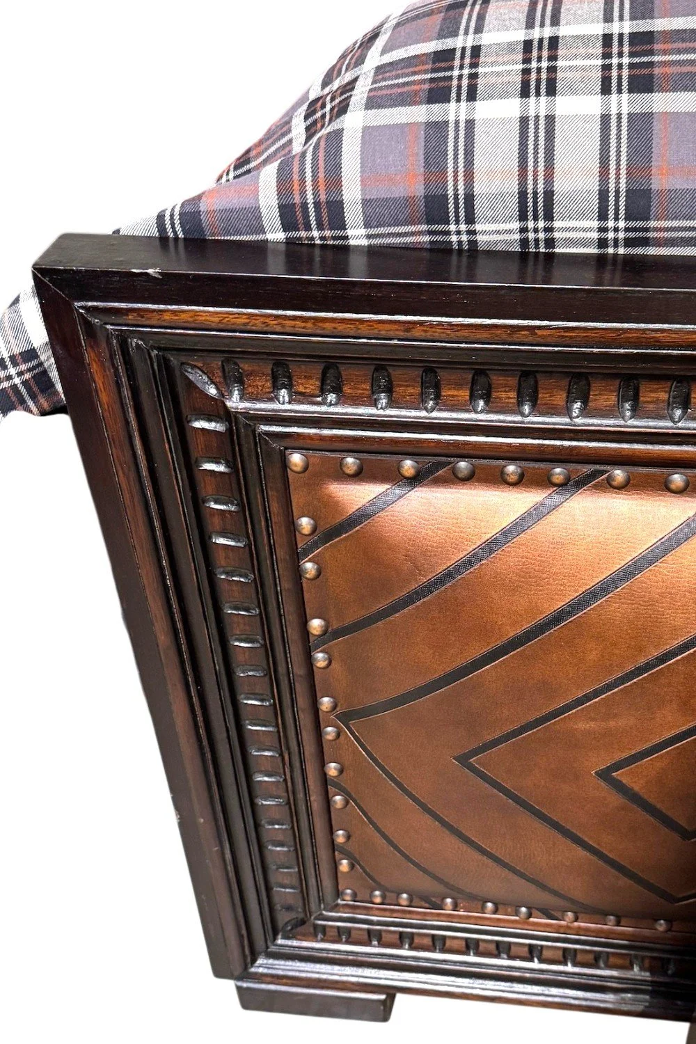 Trujillo Leather Bed – Tooled Western King Size Bed Frame