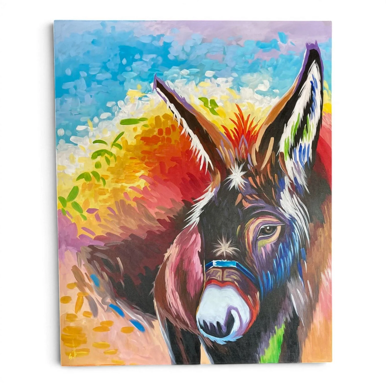 Fiesta de Burros Canvas Painting | Handmade Mexican Wall Art