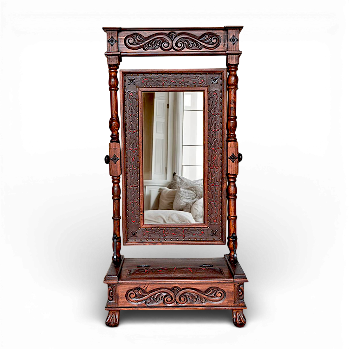 Santana Tooled Leather Hall Tree