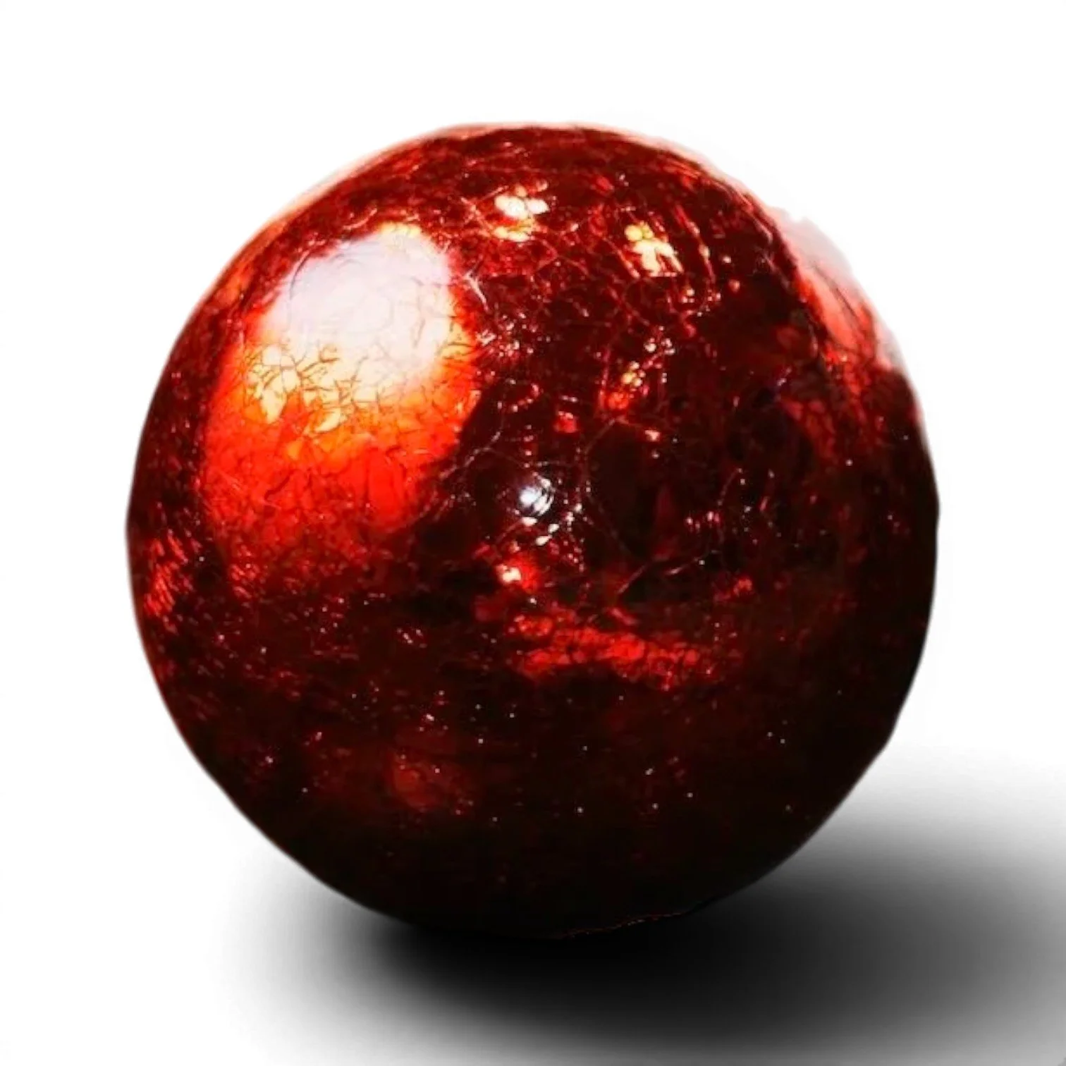 Handblown Mexican 4.5-inch glass sphere decorative accent in assorted artisan colors