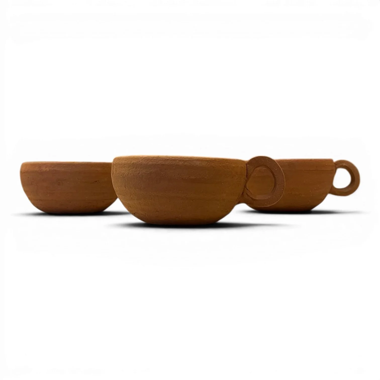 Handmade Medium Oaxaca red clay coffee cup from Mexico with traditional artisan craftsmanship and rustic finish.