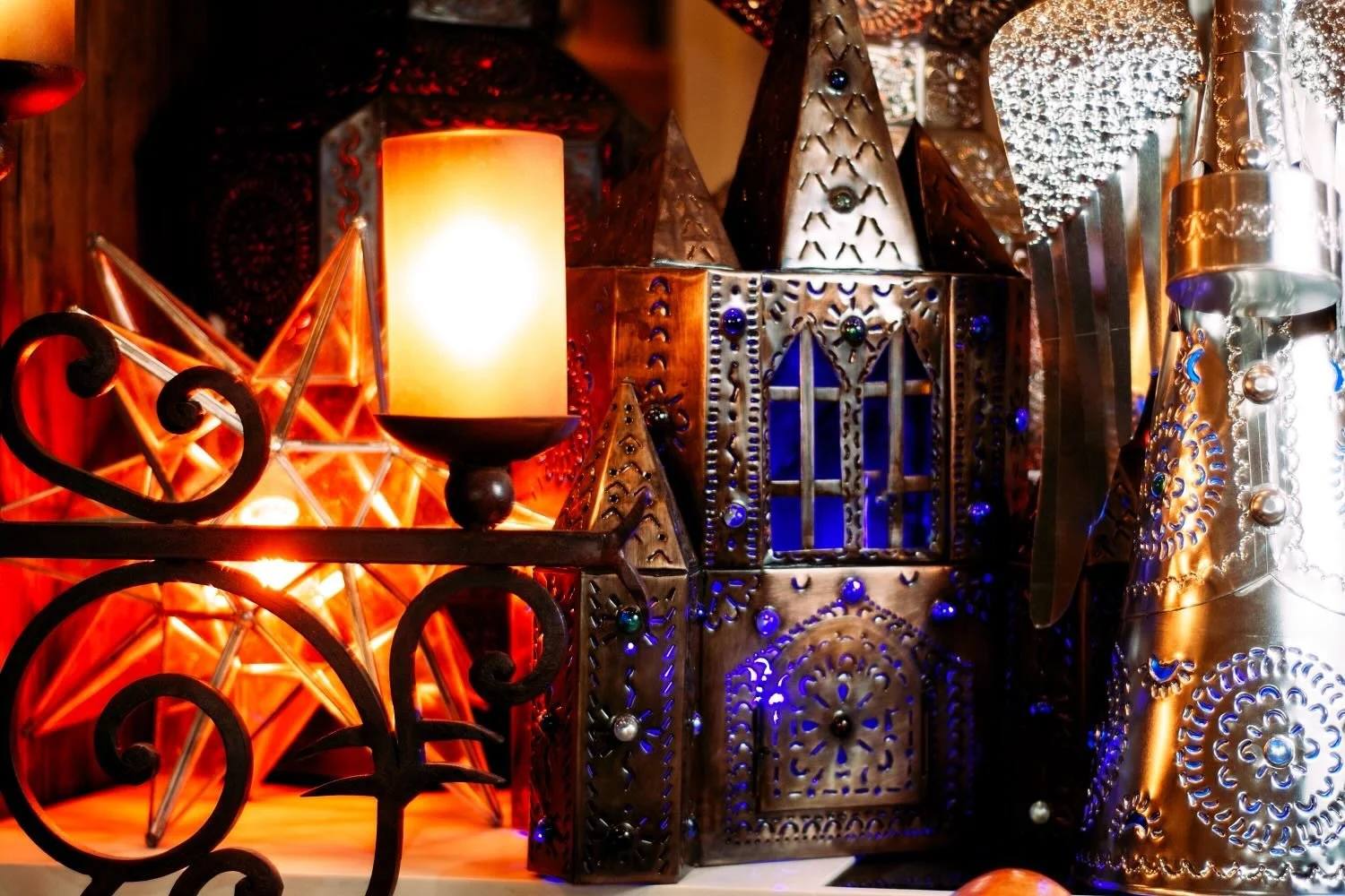 Bronze Cathedral Lamp from Mexico