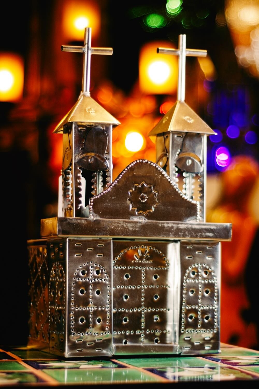 Silver Mission Lantern from Mexico