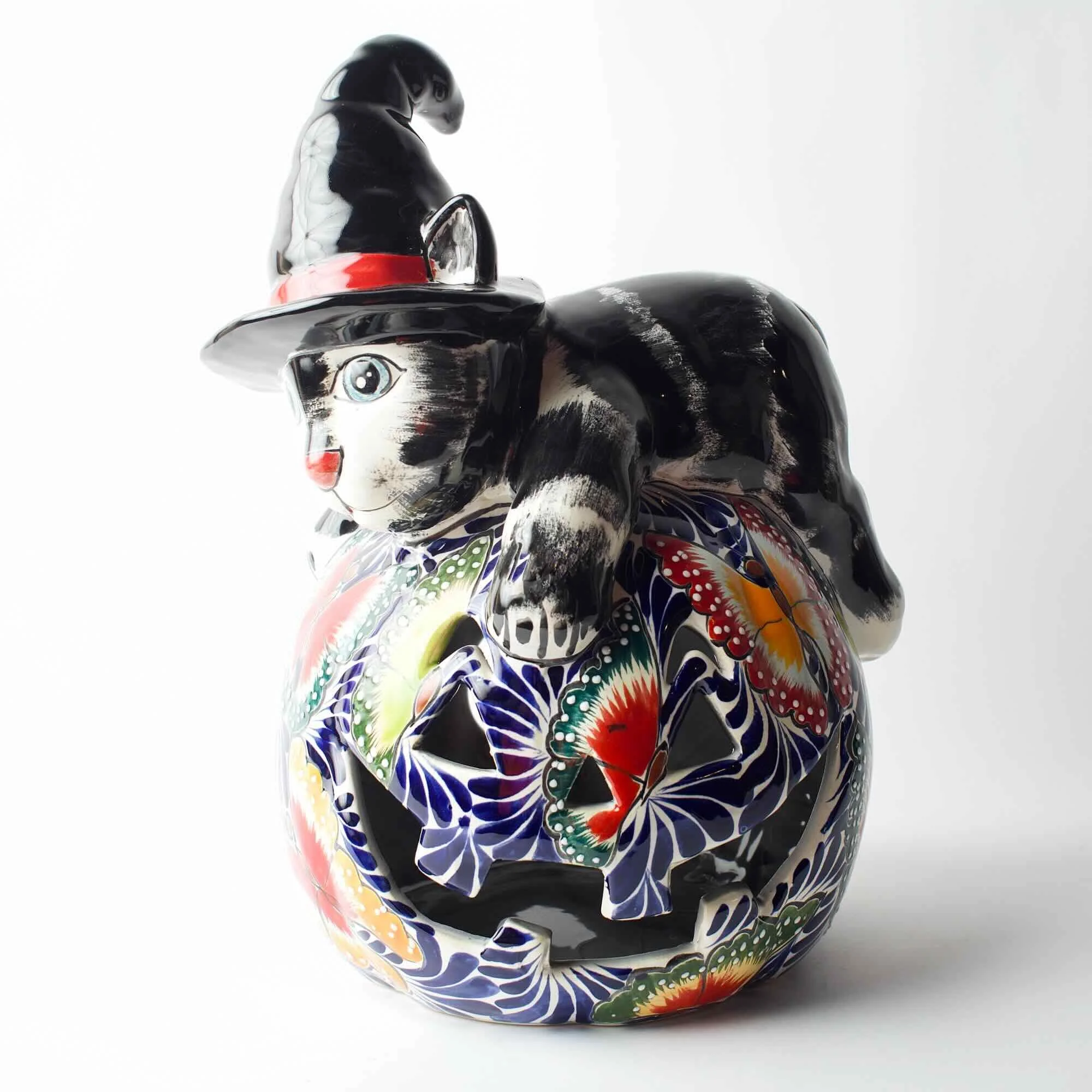 Multicolor Jack O'Lantern con Gato