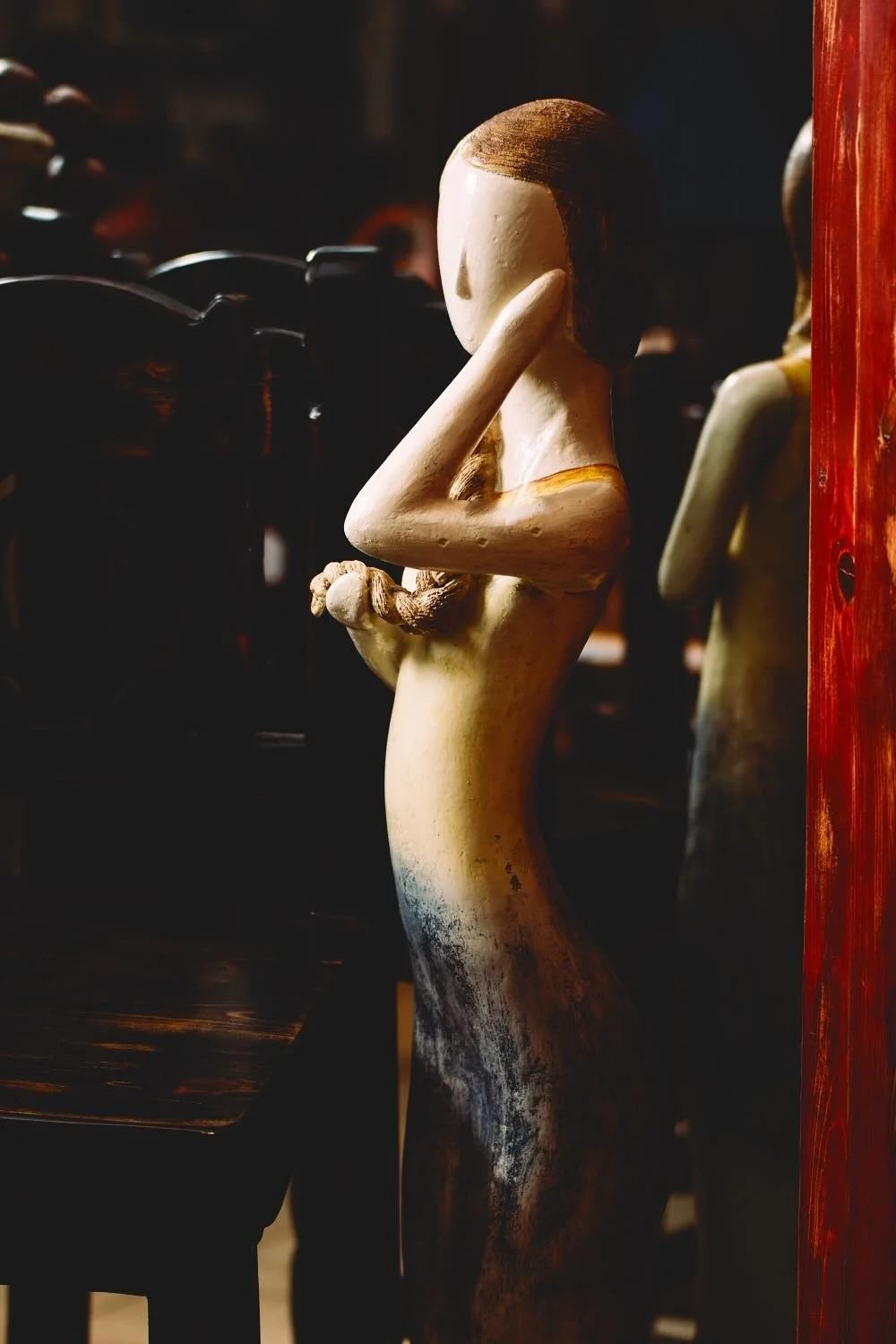 Clay Lady with Braids from Mexico | Milagros Rústicos