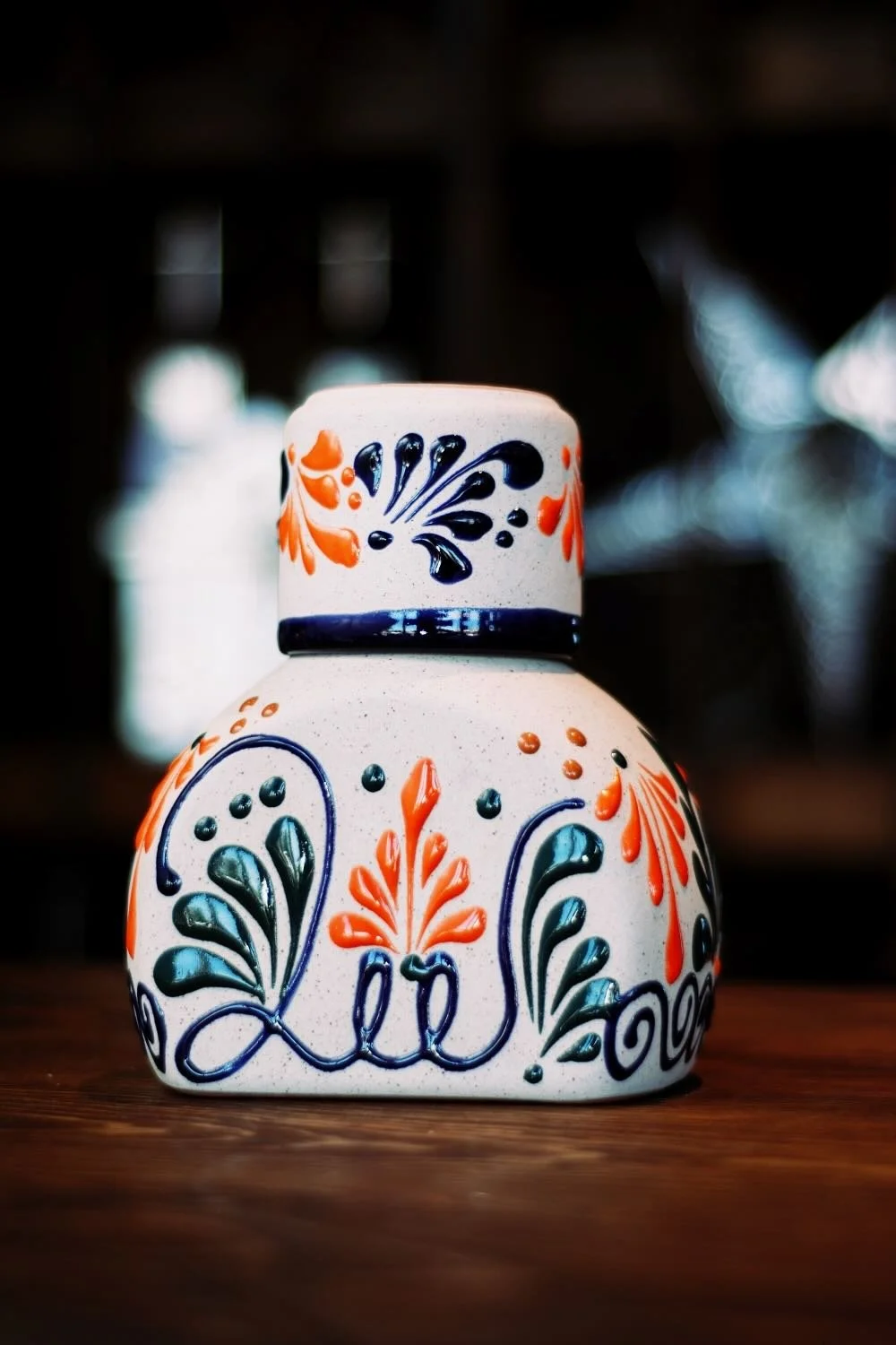 Stone Tequila Bottle with Cup