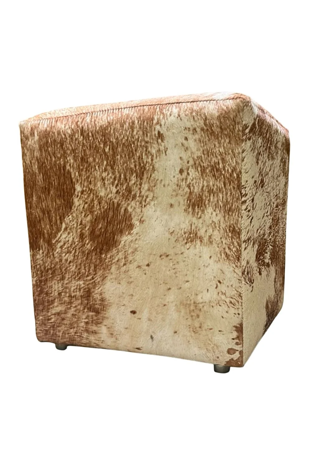 Cowhide Ottoman - Light Brindle