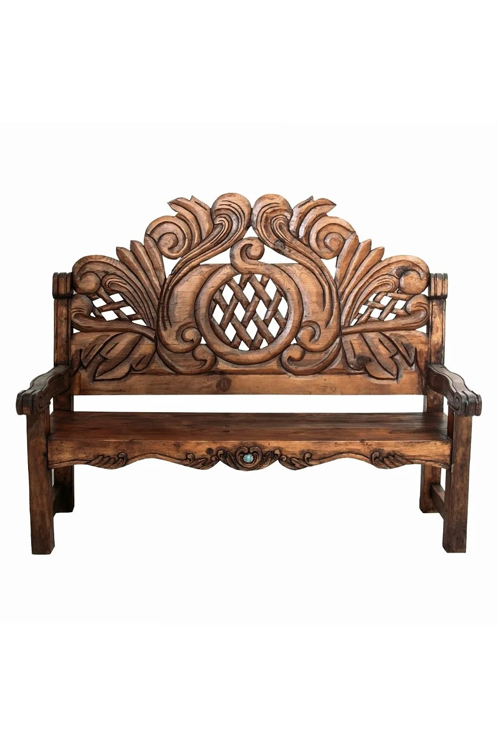 El Cazadero Carved Bench