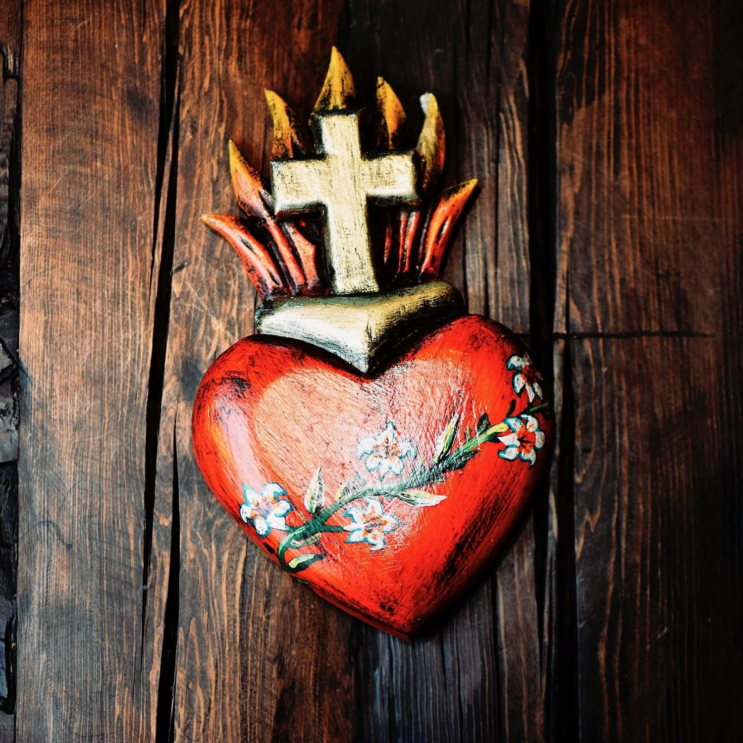 Corazón Rojo Pintado