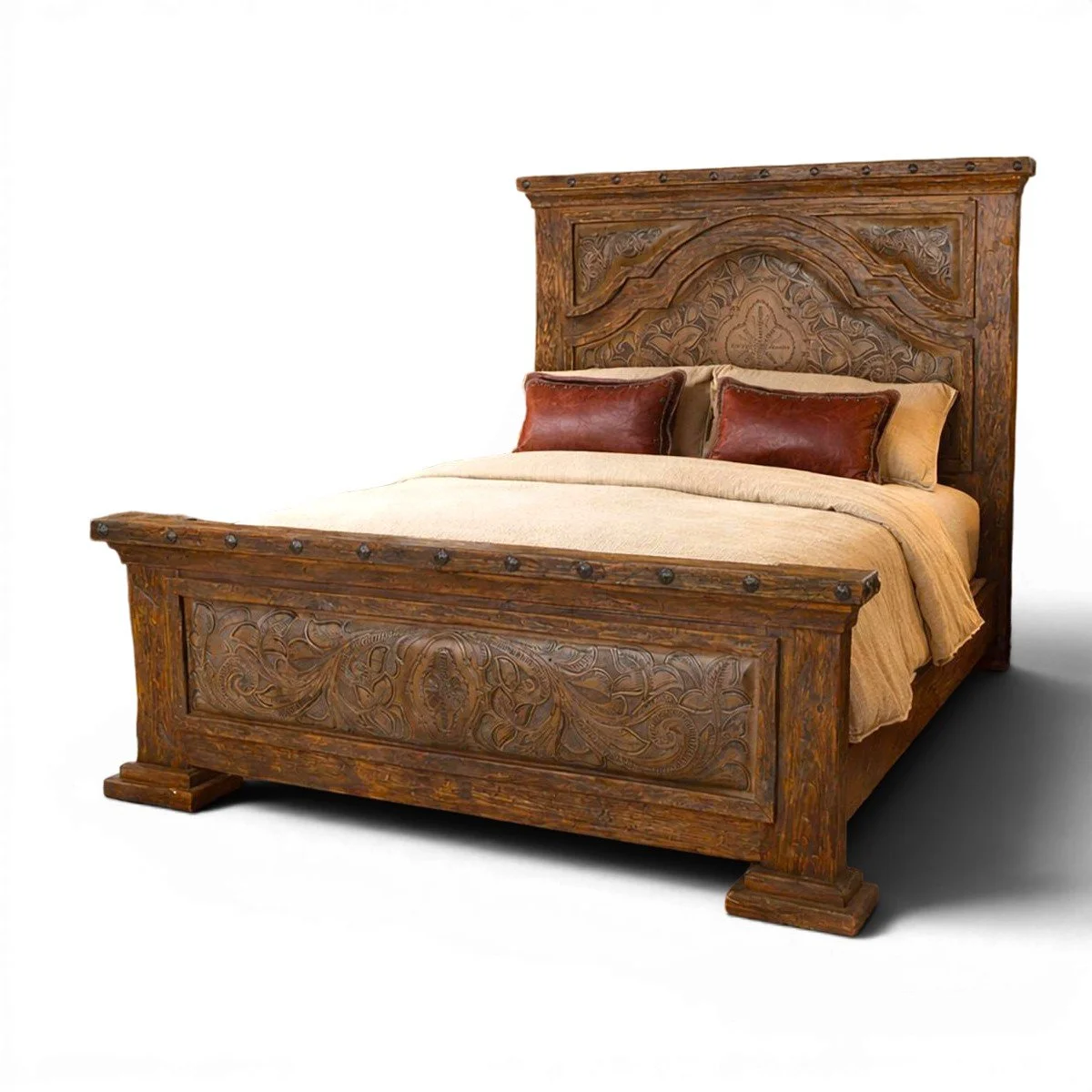 Timberon Tooled Leather Bed