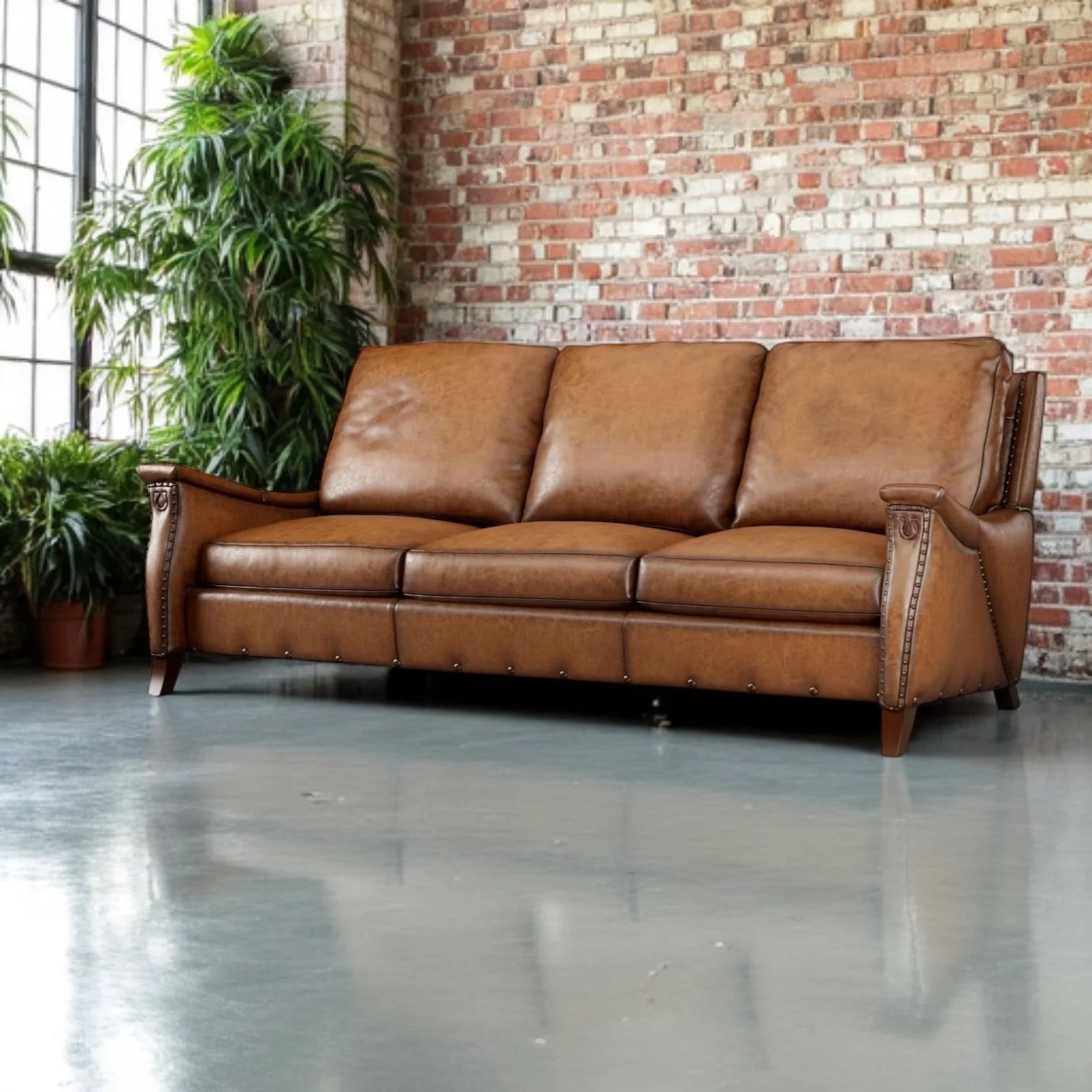 Corvallis Leather Sofa - Sauvage Bark