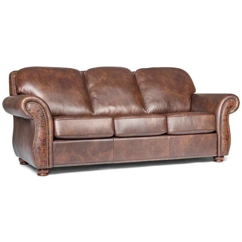 Sun Valley Western Leather Sofa