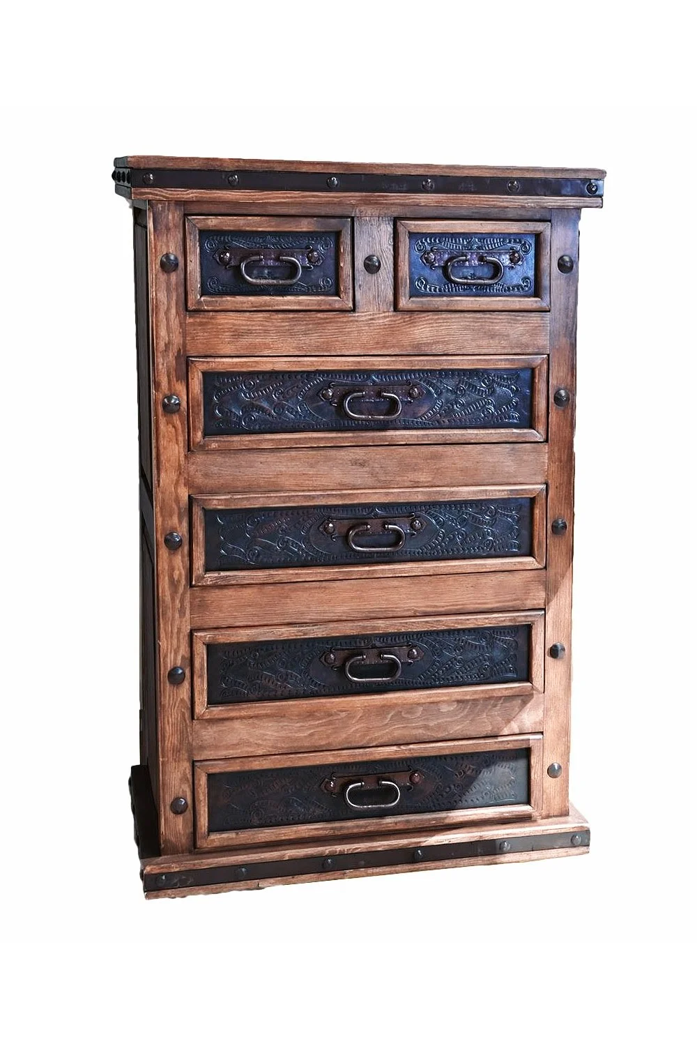 Hacienda Elegante Tooled Leather Chest