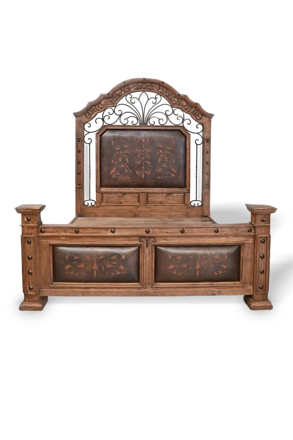 San Miguel Tooled Leather Bed