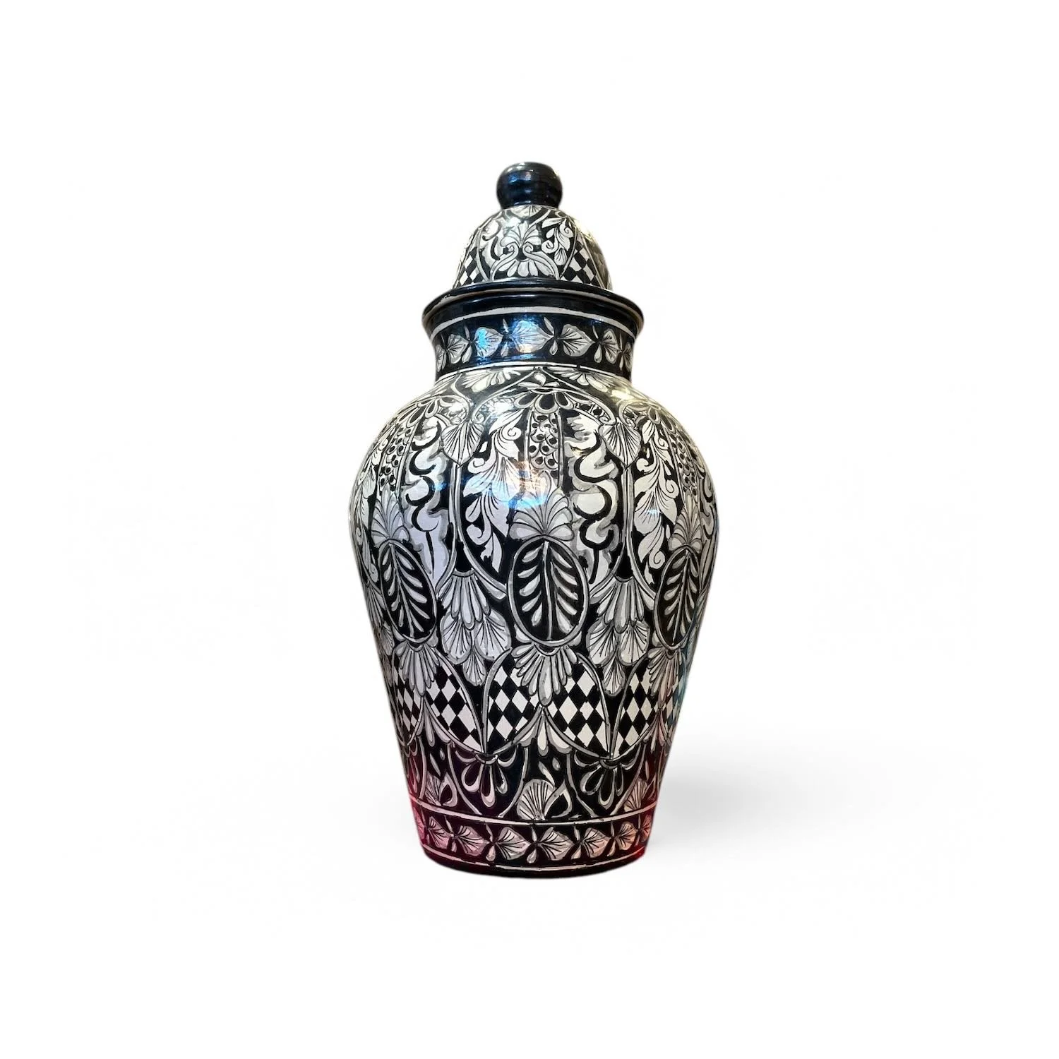 Black & White Ginger Jar