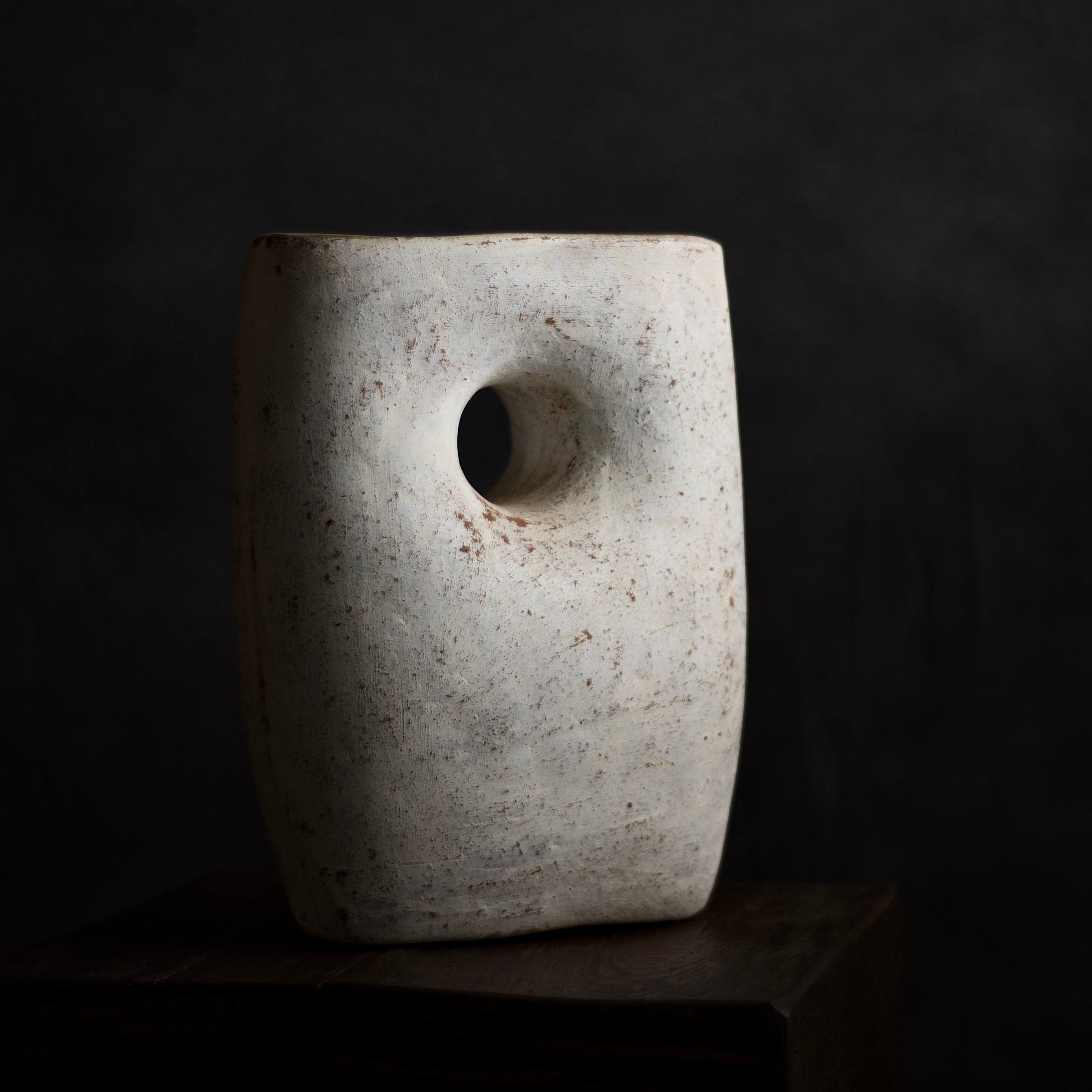 White Vase with Hole