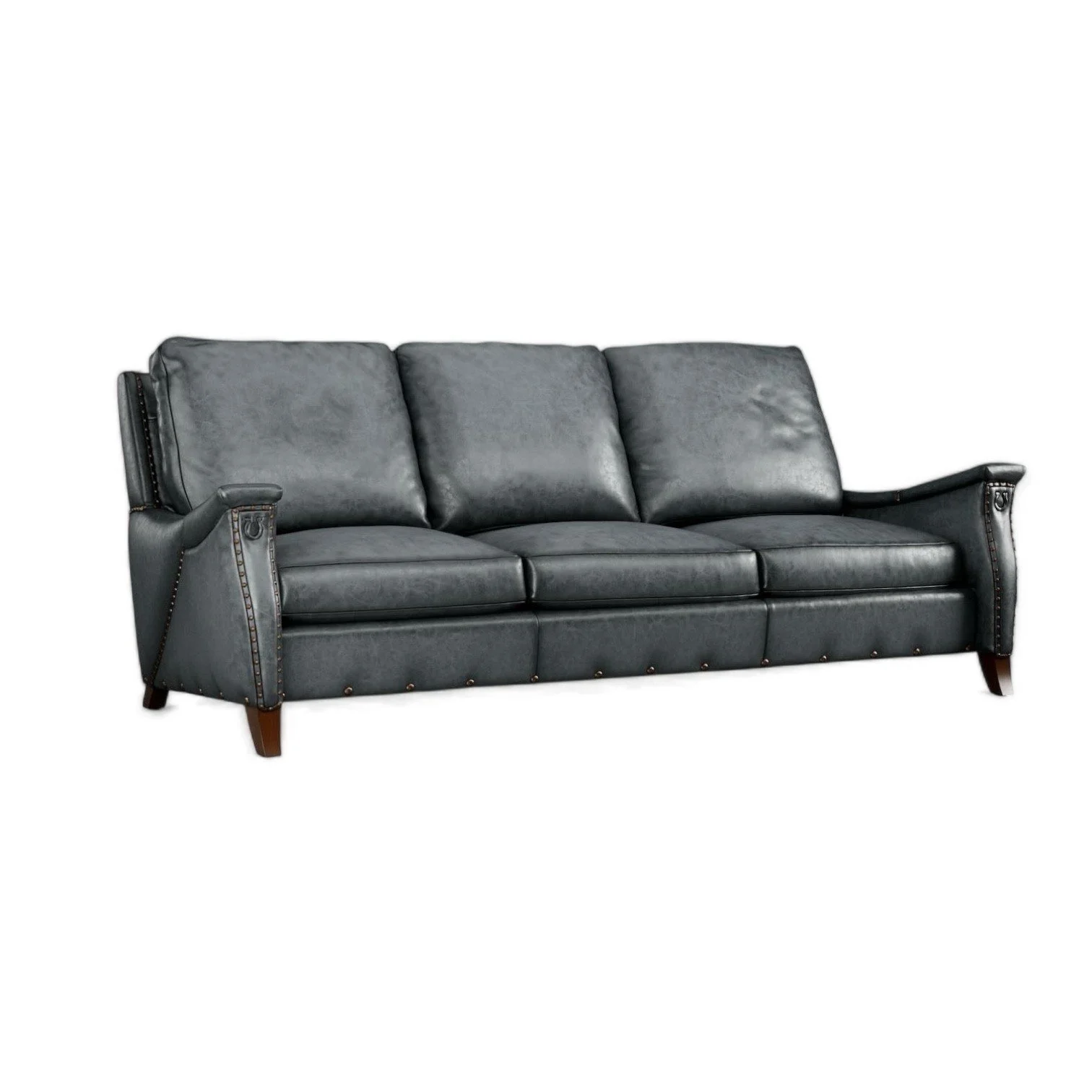 Corvallis Leather Sofa - Grey