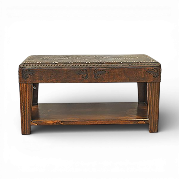 Silver City Leather Bench