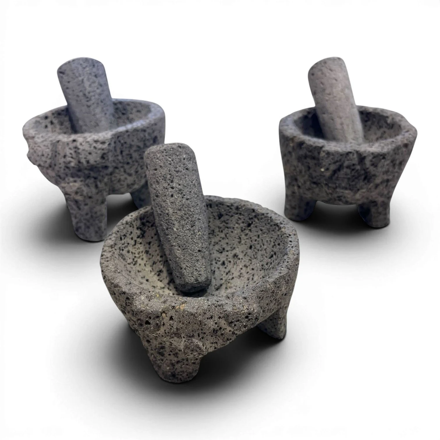 Authentic Mini Pig Molcajete | Handmade Mexican Lava Rock Grinder