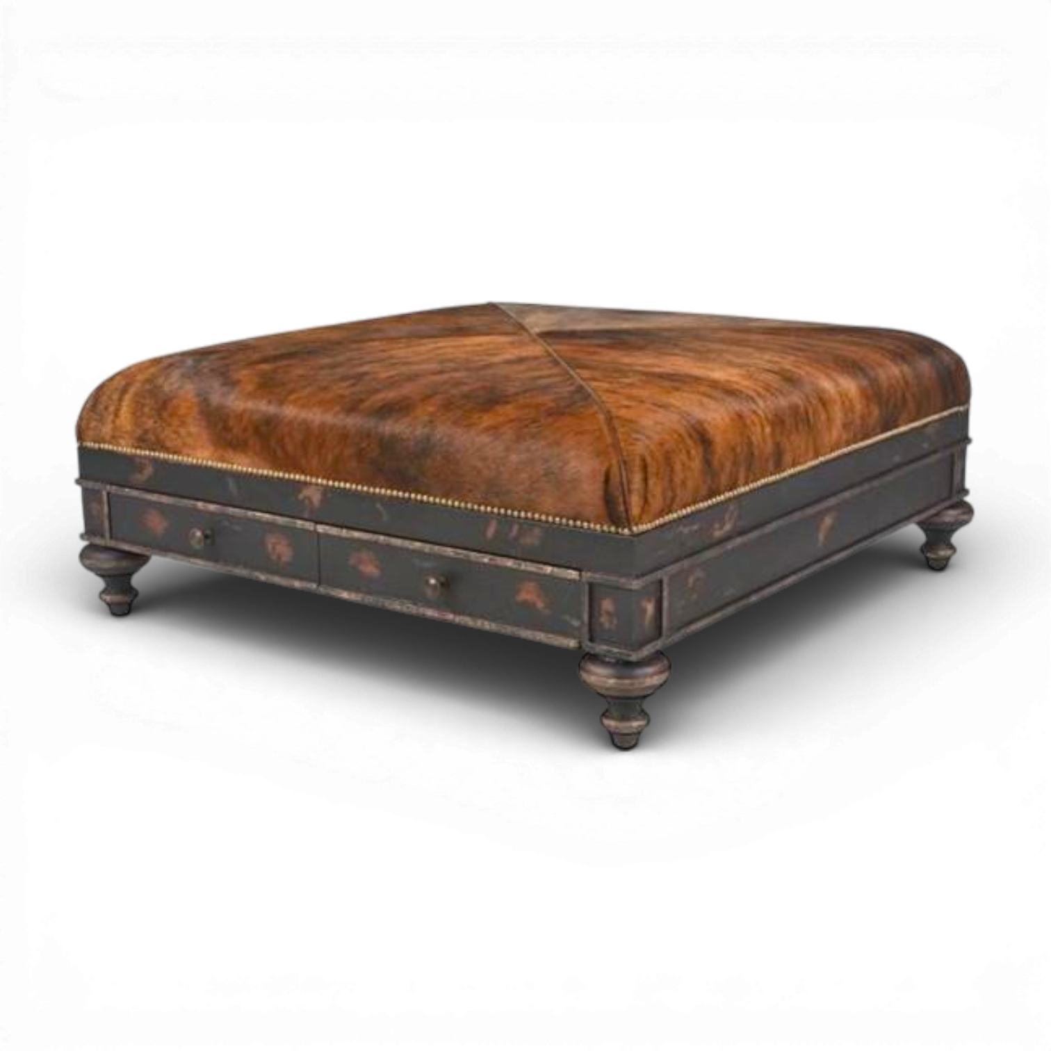 Sedona Cowhide Ottoman