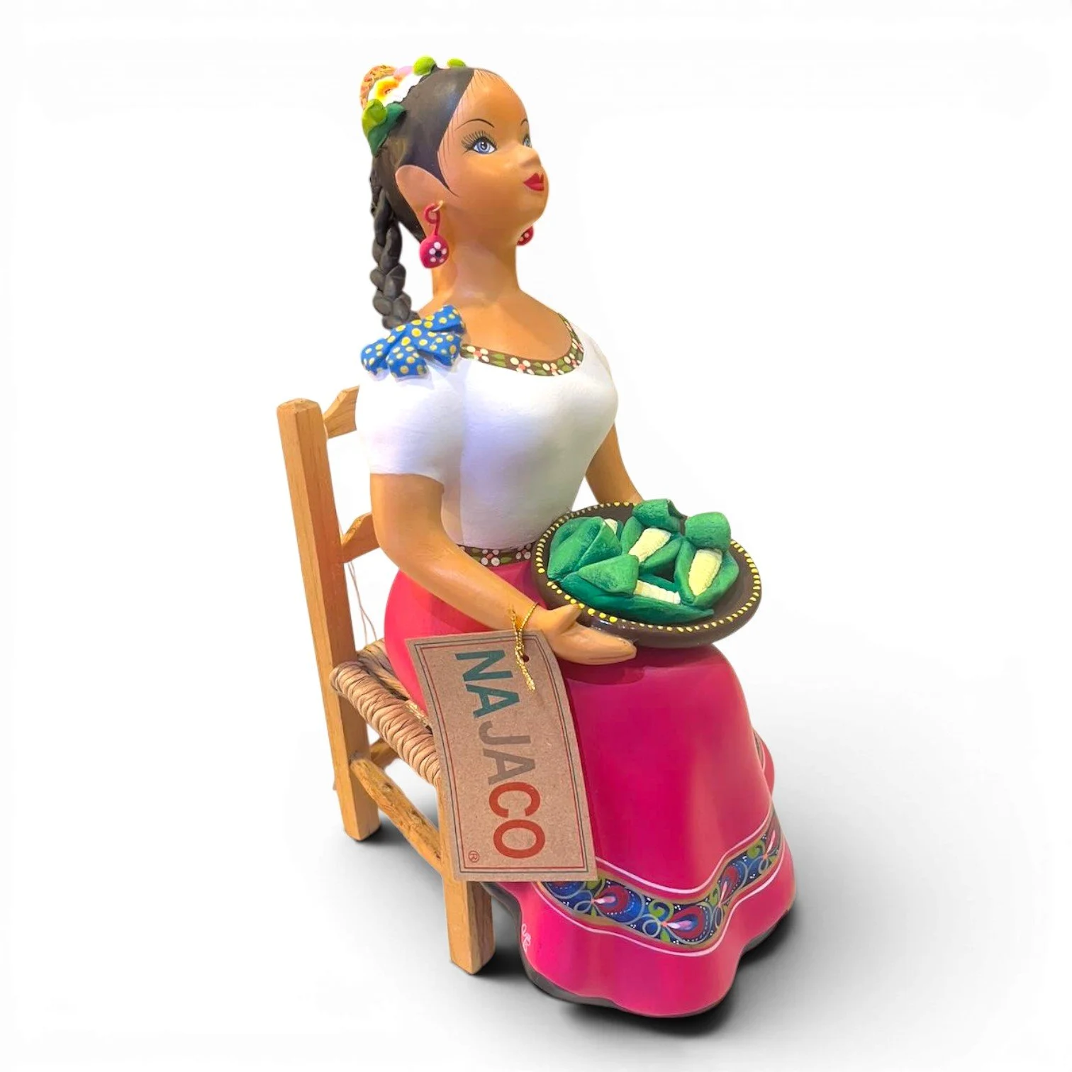 Handmade Mexican Najaco Lupita folk art doll from Tonalá Jalisco