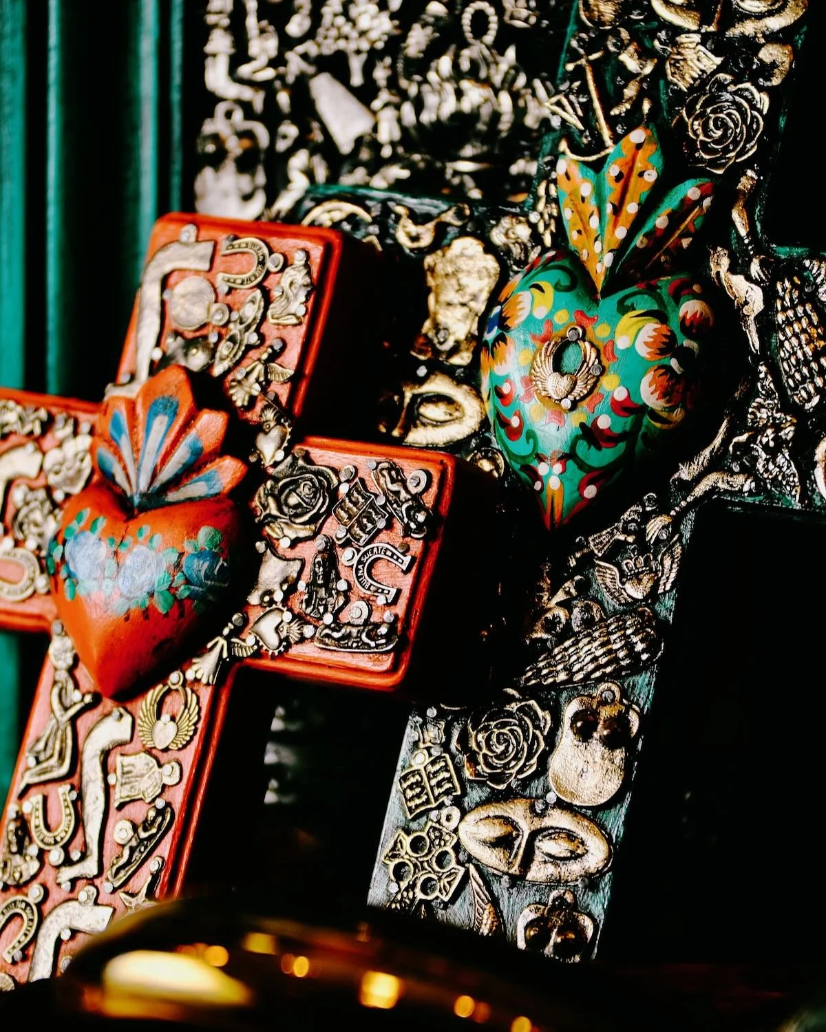 Handmade Milagros Crosses from Mexico