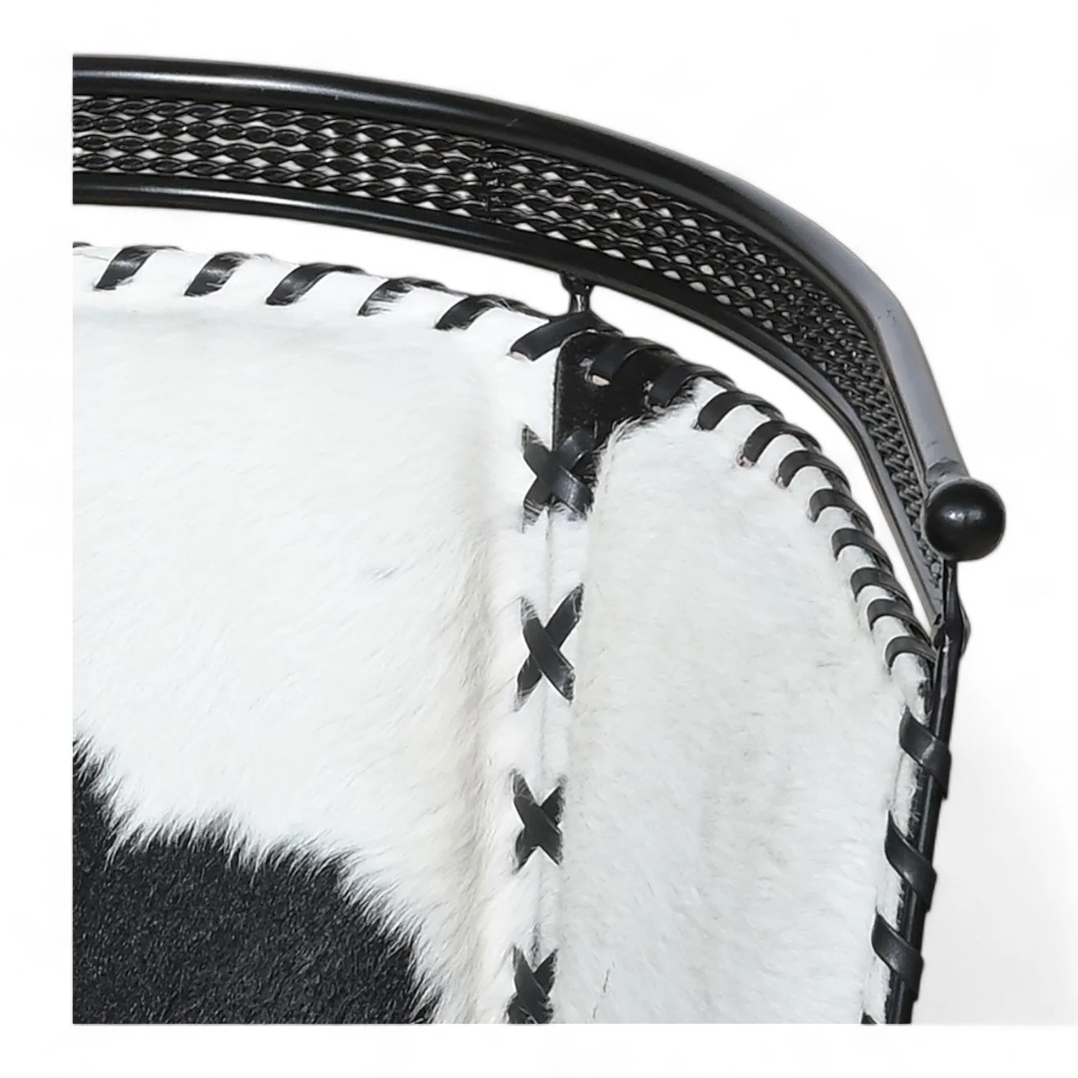 Taos Black and White Cowhide Dining Chair