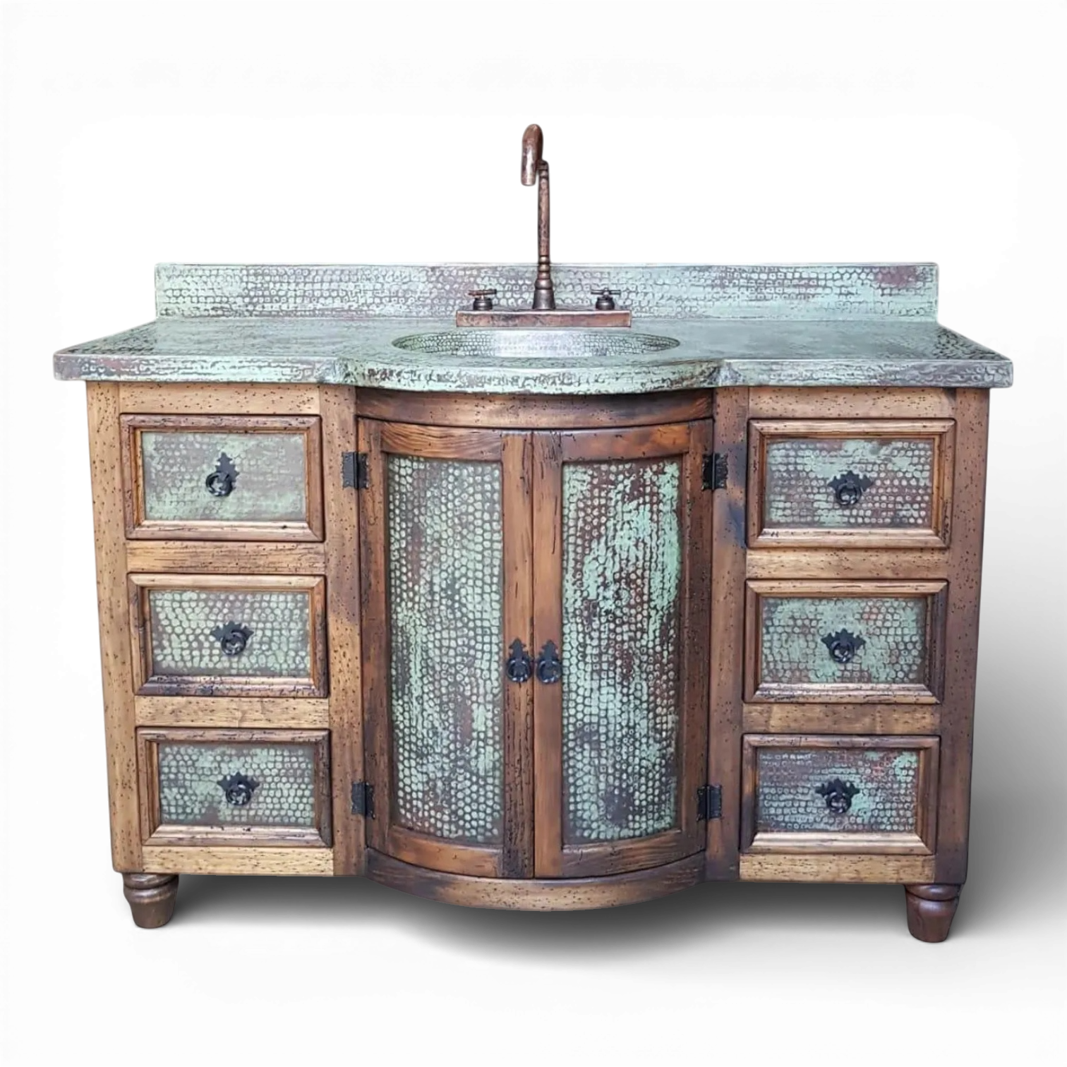 Madrid Copper Vanity - Single - Antique Turquoise