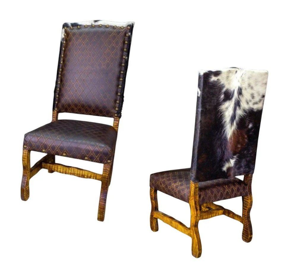 El Rango Leather & Cowhide Dining Chair