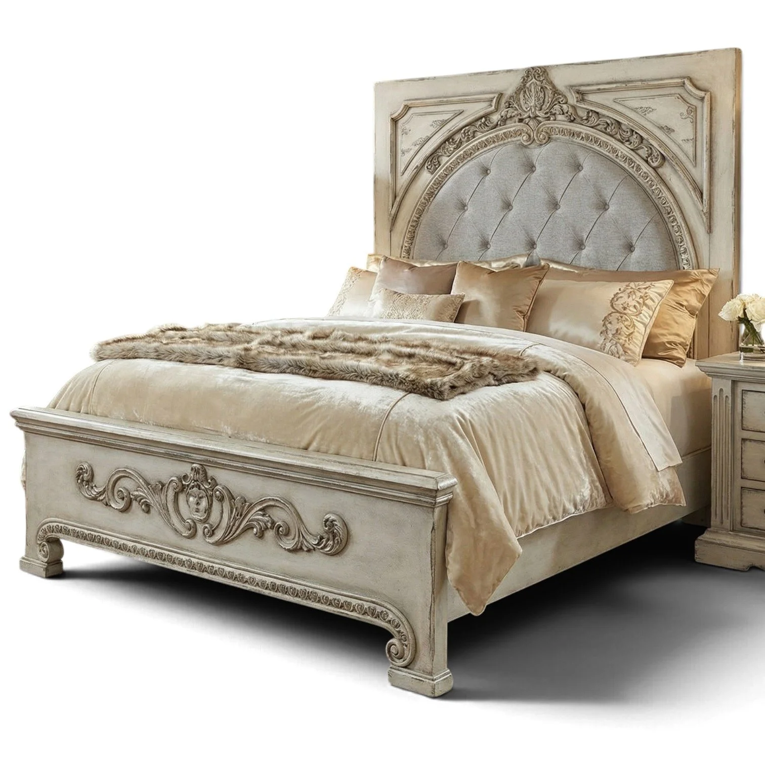 Esperanza Bed – Waxed Off White