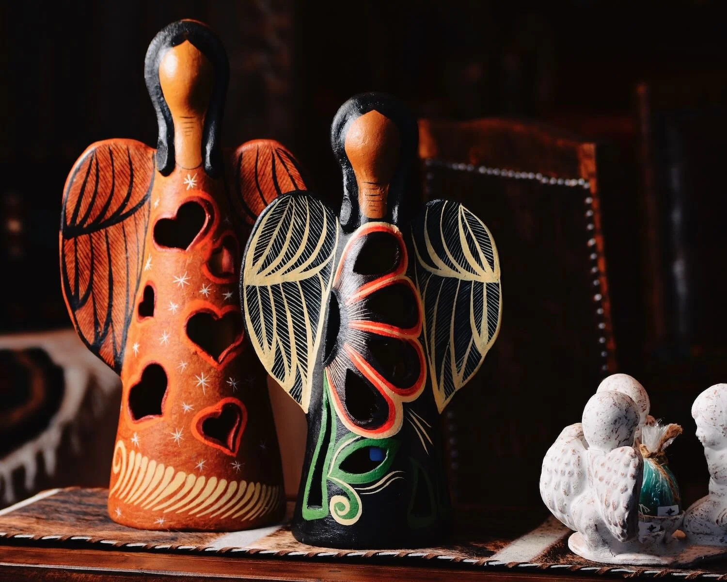 Vibrant Clay Luminarias from Mexico
