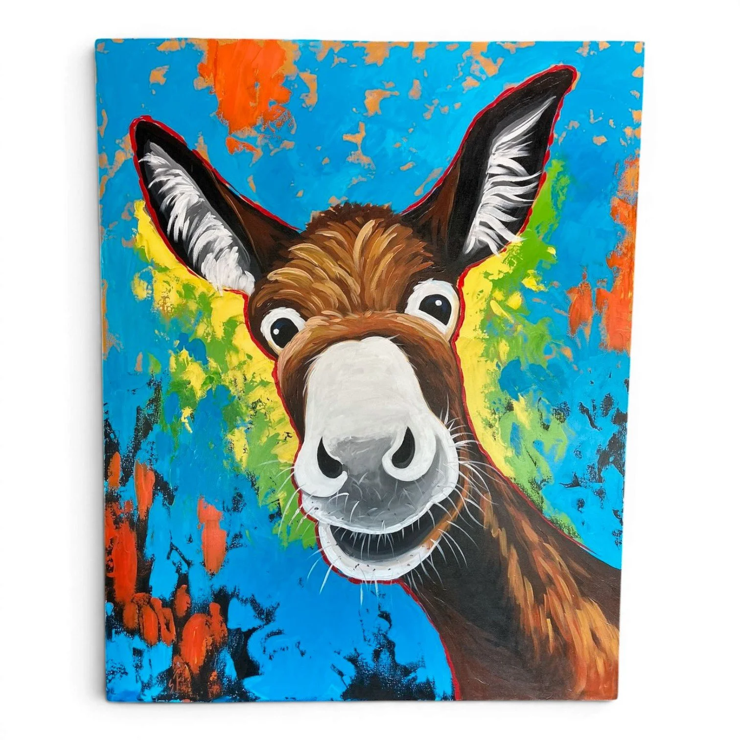 El Burro Bailador Dancing Donkey Canvas Painting | Mexican Wall Art