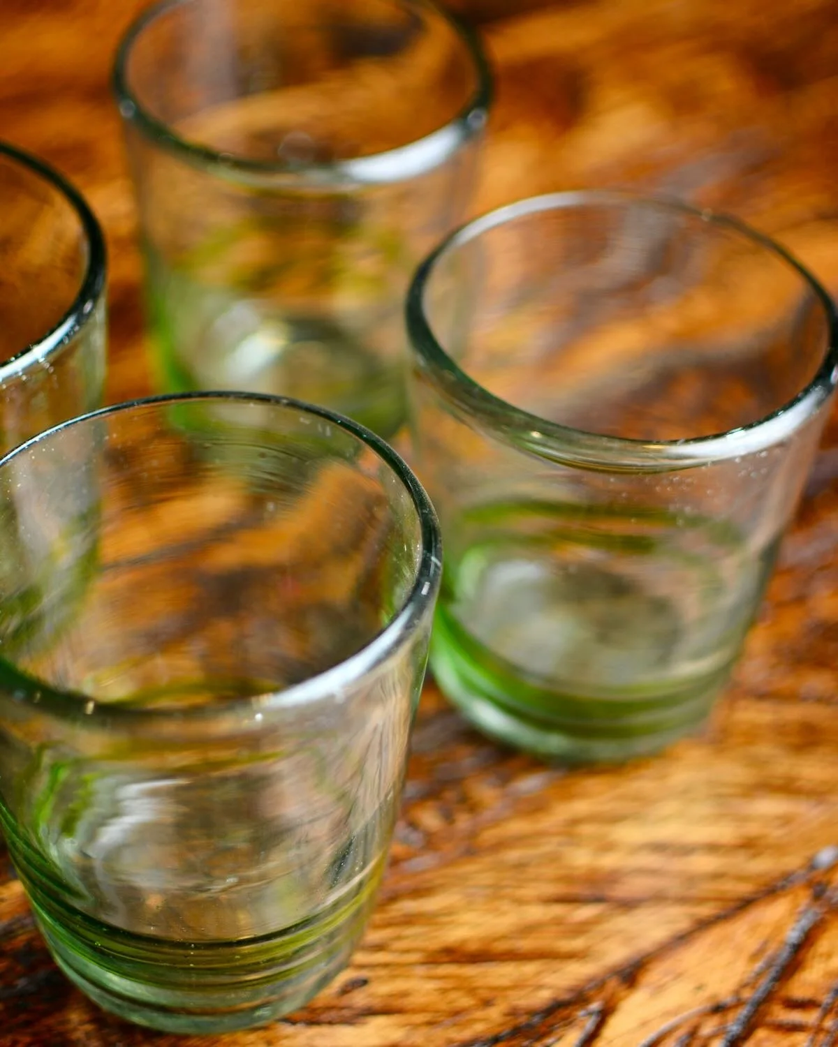 Lime Serpentine Glass 4 Set