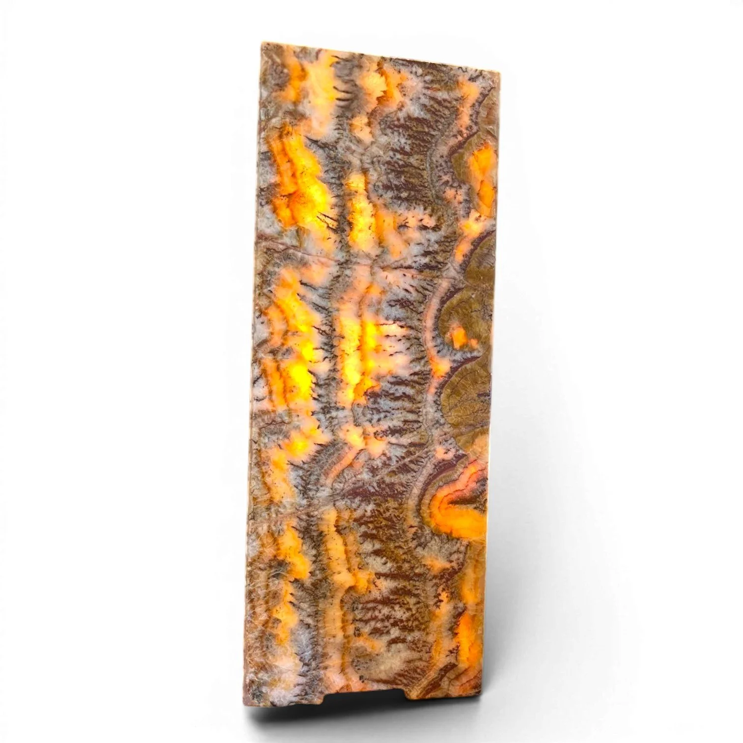 Handmade Mexican square onyx lamp with warm glowing natural stone for coastal luxury interiors