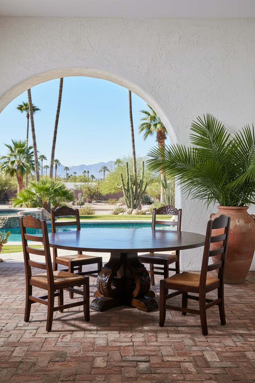 Elegante Hacienda Real Copper Dining Table
