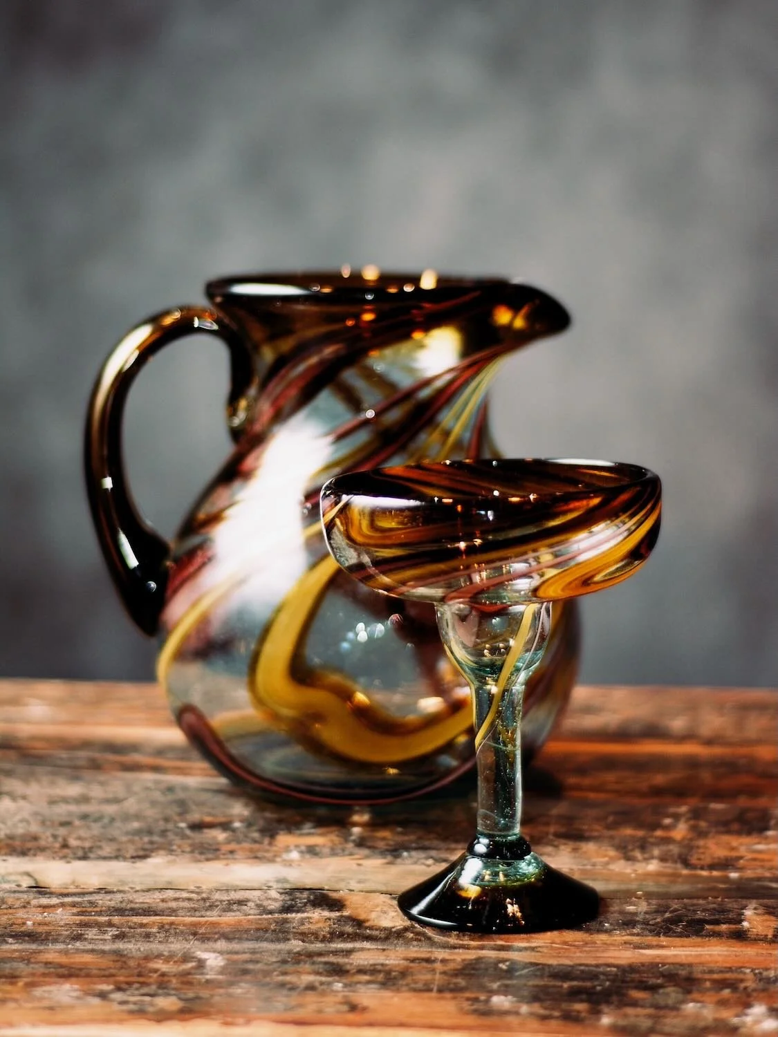 The Oro y Morado Handblown Collection