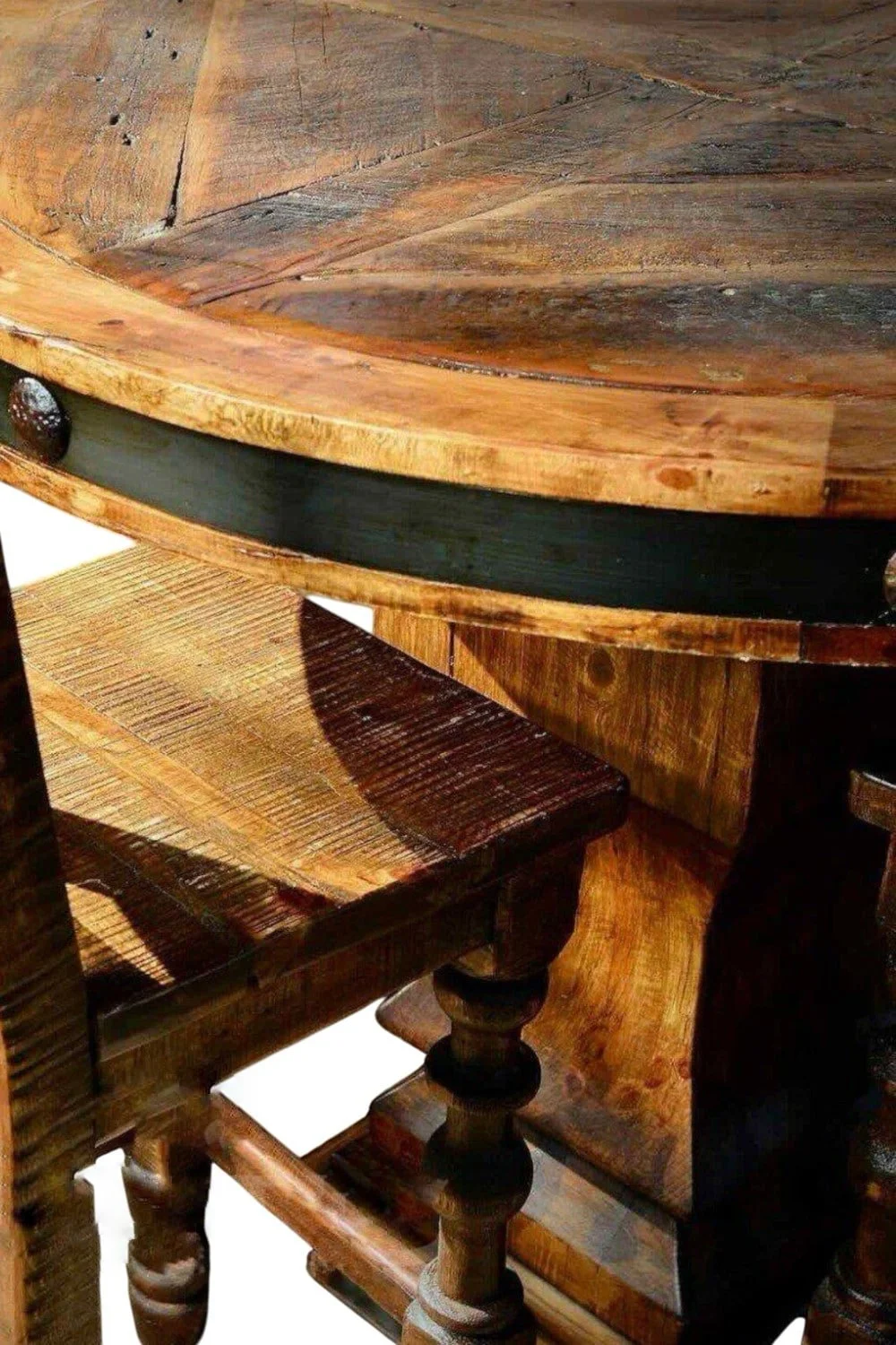 Hacienda Rústica Redonda Bar Table