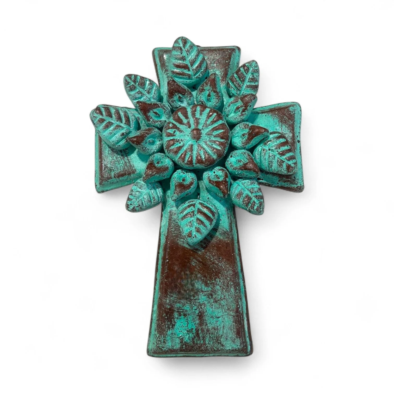 Cruz de Flores Turquesa