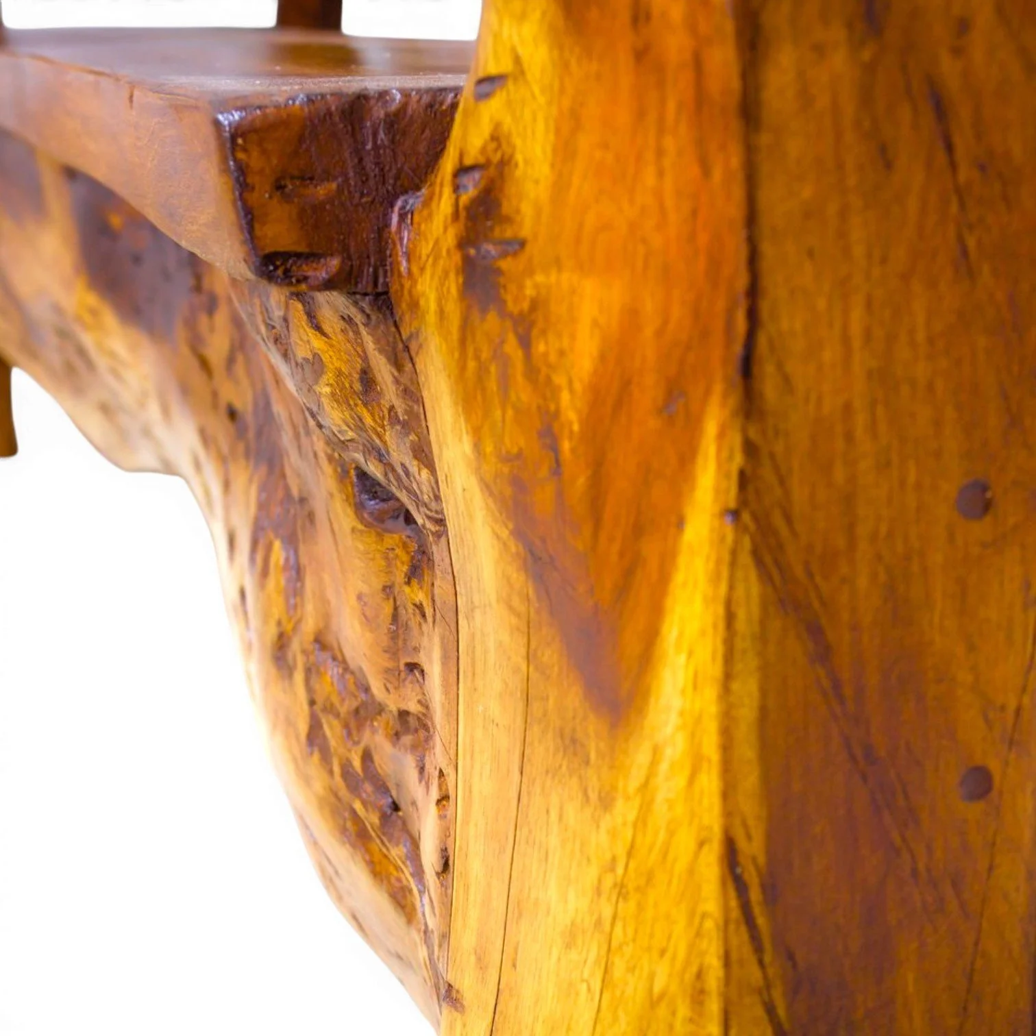 Handmade Mexican aged mesquite wood Cortez bench