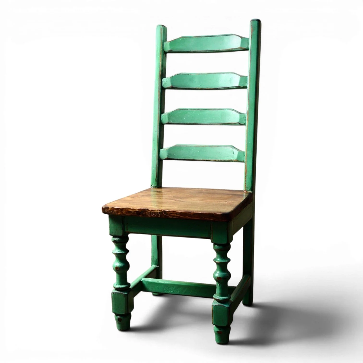 Silla Mezquital handcrafted Mexican reclaimed wood dining chair with rustic ladder back design