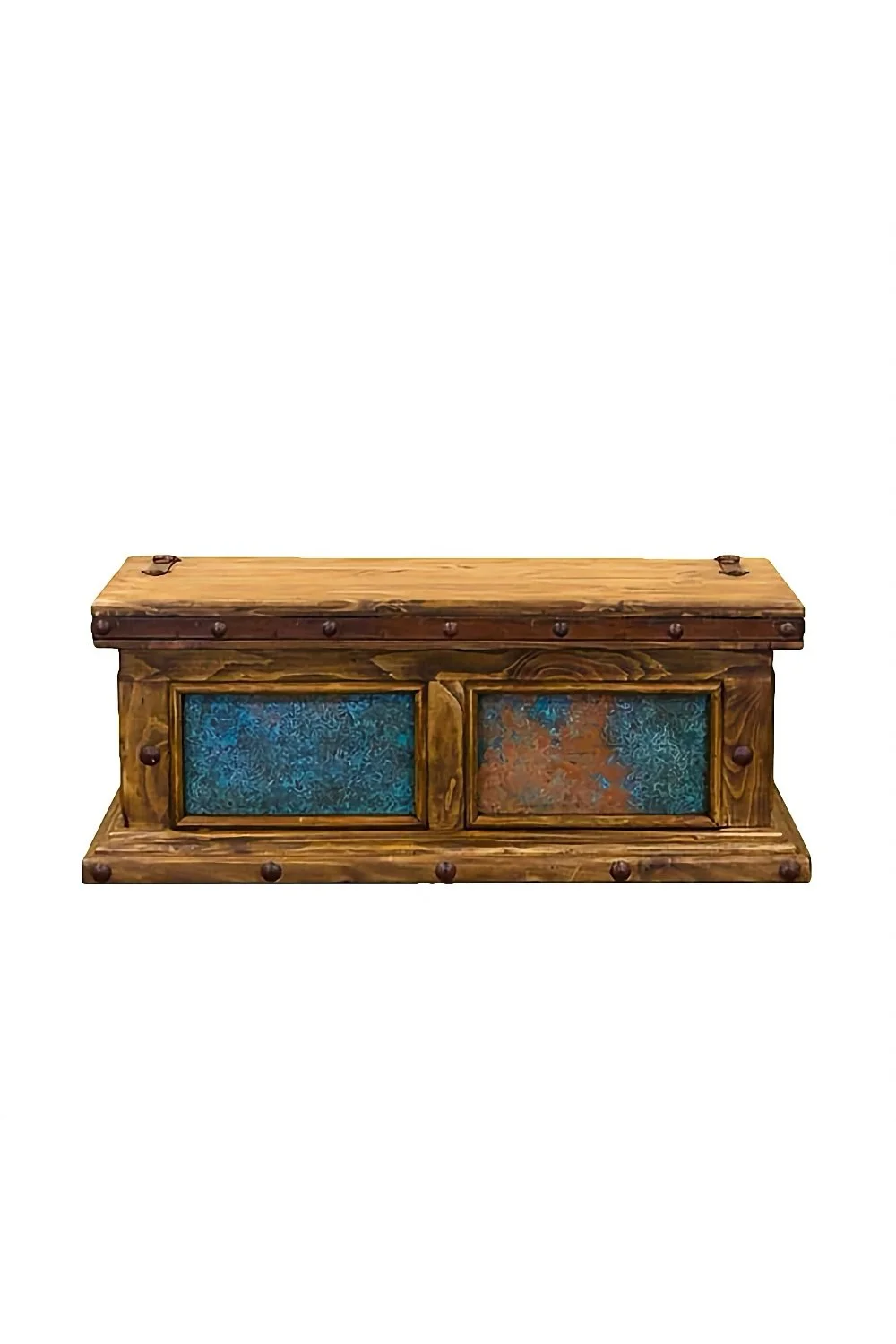 San Marcos Especial Copper Blanket Trunk - Turquoise