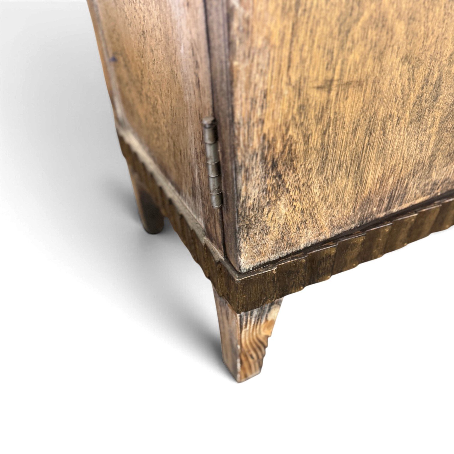 Handmade Peruvian Sebastiana Buffet Chest with warm distressed finish and muted gold handles