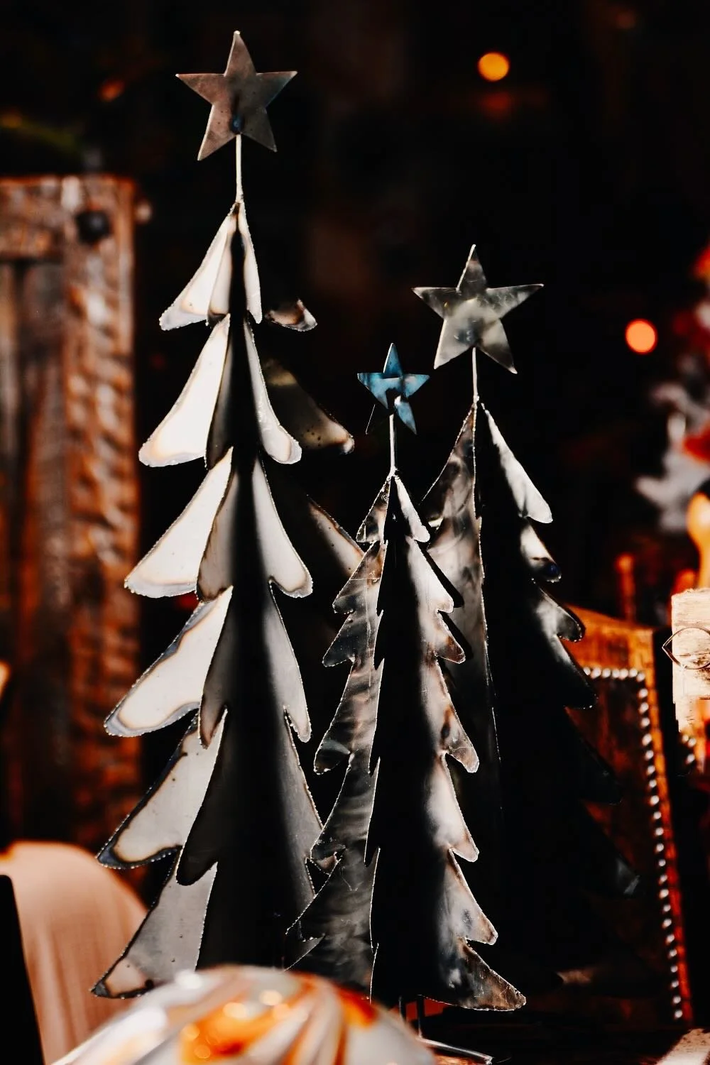 Handmade Silver Christmas Trees from Mexico