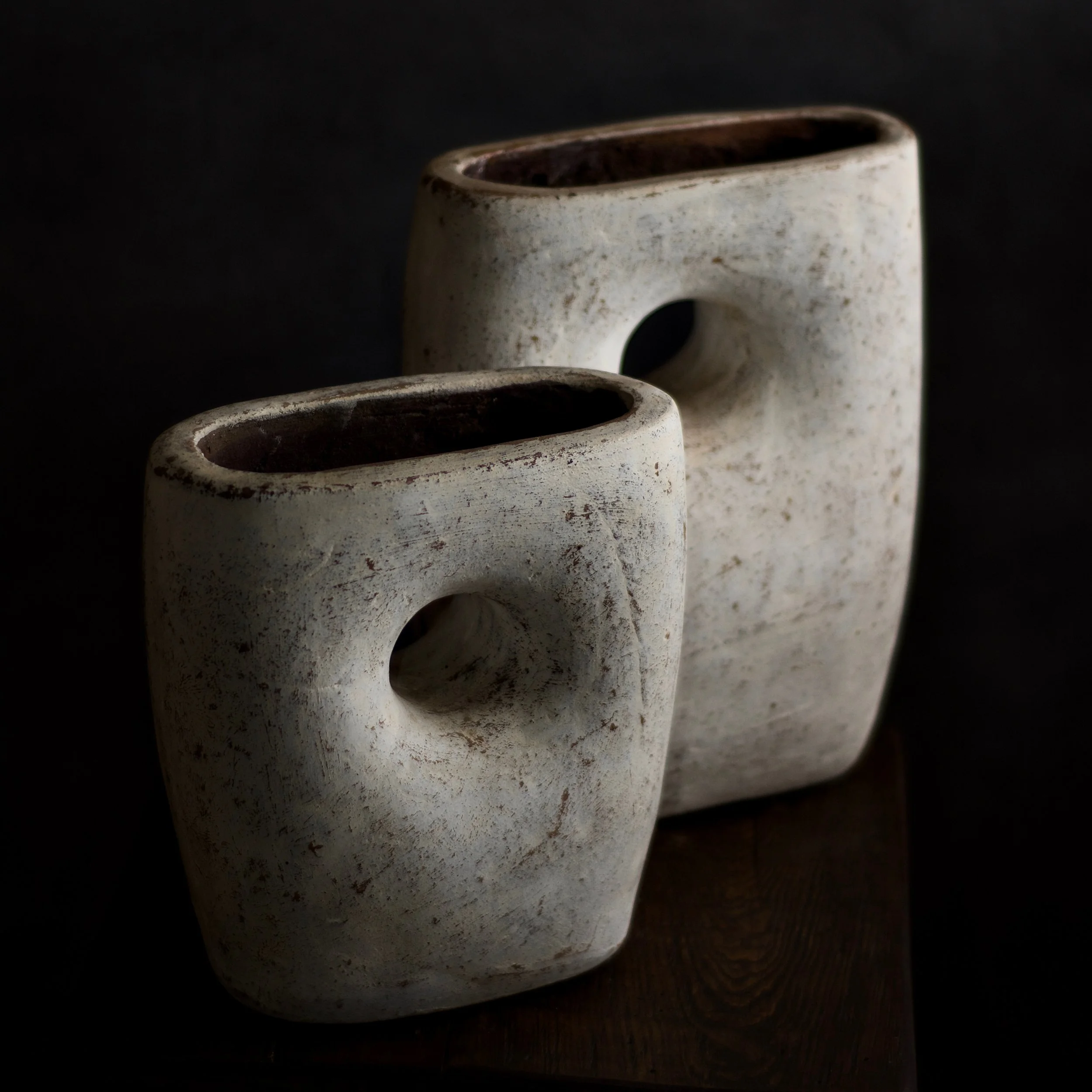 White Vase with Hole