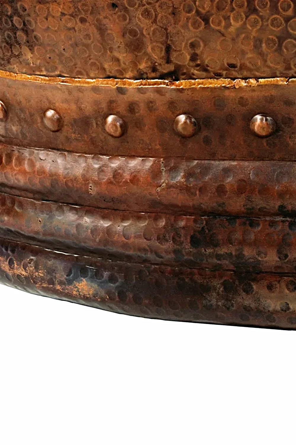 Hacienda 67" Hammered Copper Double Slipper Bathtub with Rings