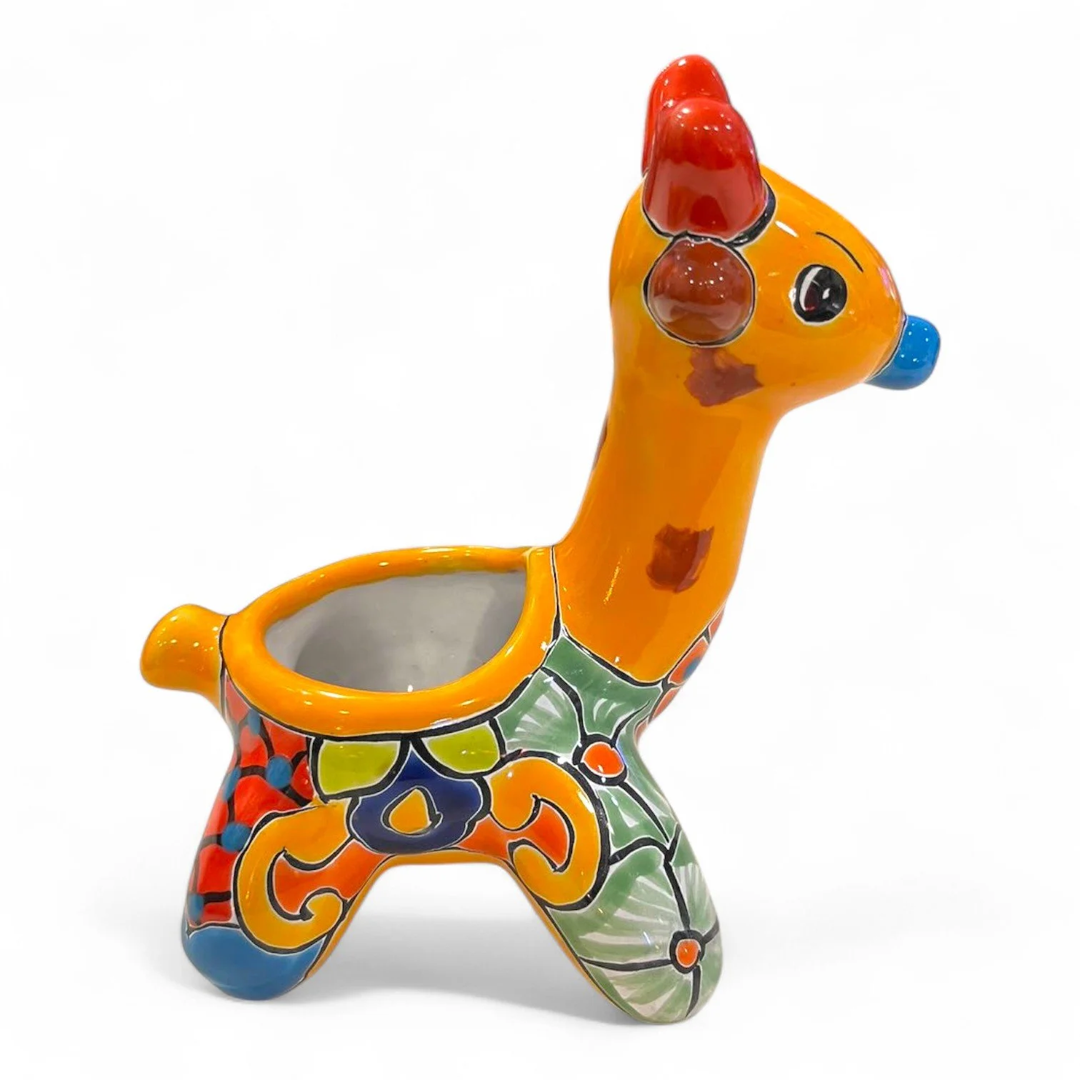 Talavera Giraffe Planter - Yellow